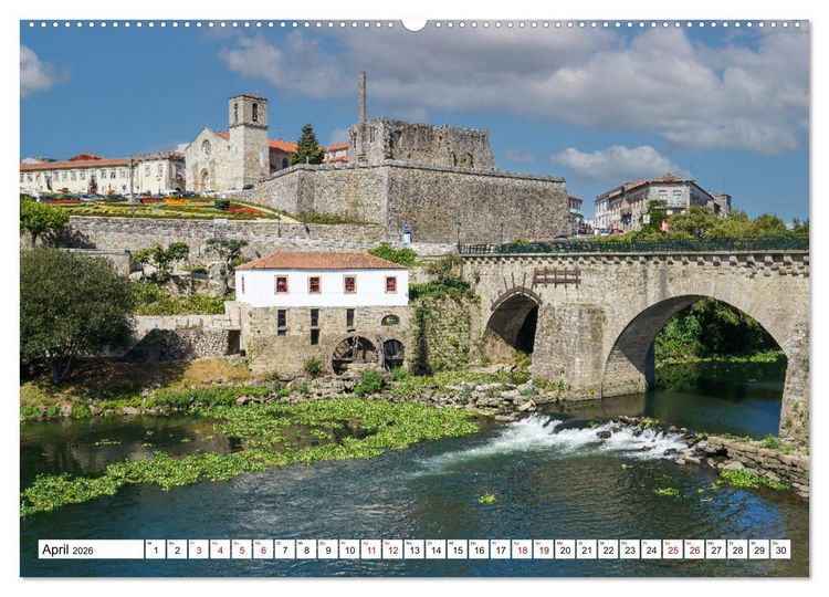 Produktbild: Unterwegs - Caminho Portugu&ecirc;s. Zu Fu&szlig; auf dem Portugiesischen Jakobsweg (hochwertiger Premium Wandkalender 2026 DIN A2 quer), Kunstdruck in Hochglanz