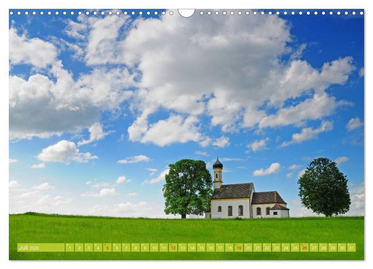 Produktbild: Romantische Kirchen und Kapellen (Wandkalender 2026 DIN A3 quer), CALVENDO Monatskalender