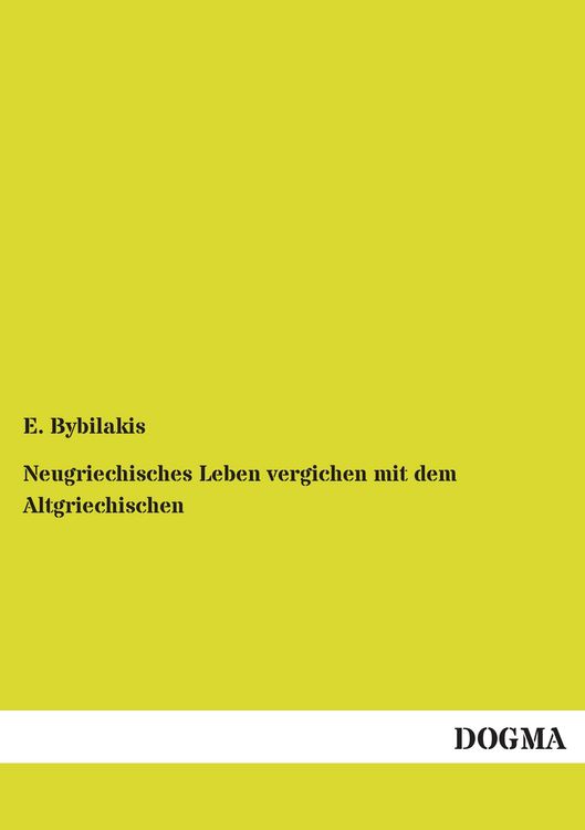 Produktbild: Neugriechisches Leben vergichen mit dem Altgriechischen