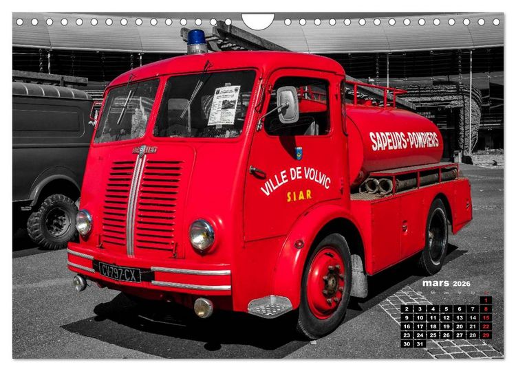 Produktbild: V&Eacute;HICULES de POMPIERS VINTAGE (Calendrier mural 2026 DIN A4 vertical), CALVENDO calendrier mensuel