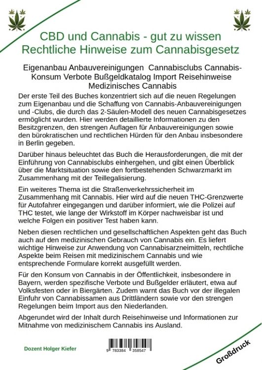 Produktbild: CBD und Cannabis &ndash; gut zu wissen Rechtliche Hinweise zum Cannabisgesetz