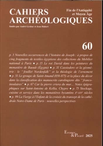 Produktbild: Les cahiers arch&eacute;ologiques: No 60