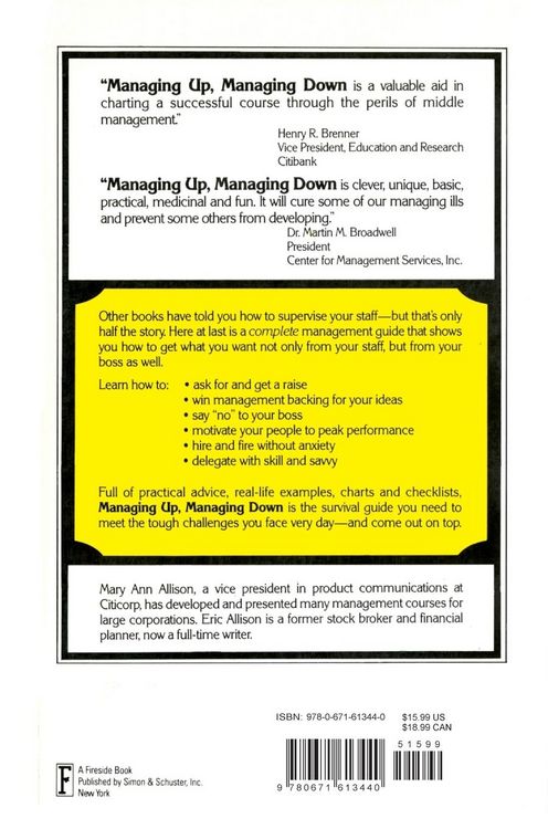 Produktbild: Managing Up, Managing Down (Fireside)
