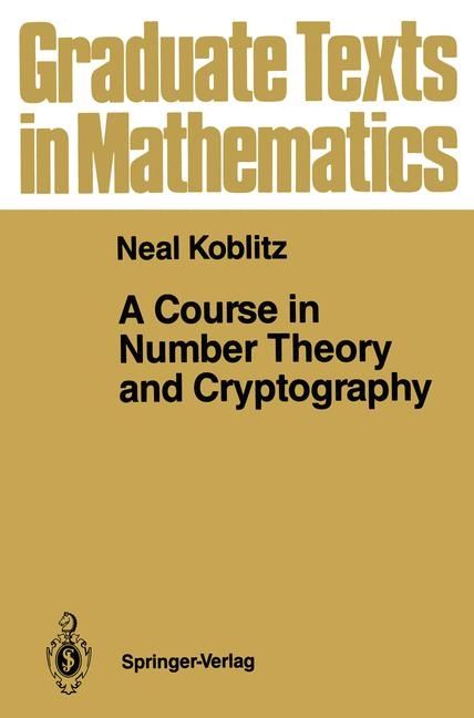 Produktbild: Course in Number Theory & Cryp