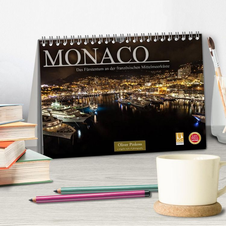 Produktbild: Monaco - Das F&uuml;rstentum an der franz&ouml;sischen Mittelmeerk&uuml;ste (Tischkalender 2026 DIN A5 quer), CALVENDO Monatskalender