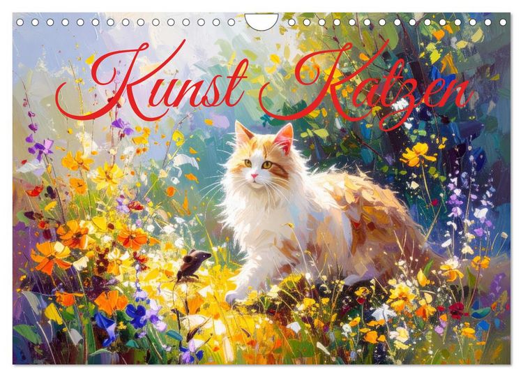 Produktbild: Kunst Katzen (Wandkalender 2026 DIN A4 quer), CALVENDO Monatskalender