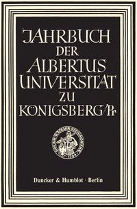 Produktbild: Jahrbuch der Albertus-Universit&auml;t zu K&ouml;nigsberg-Pr.