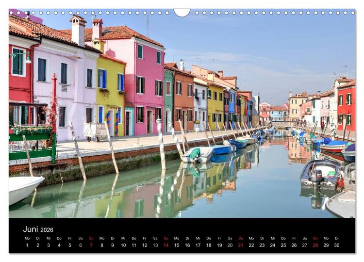 Produktbild: Die bunten H&auml;user von Burano (Wandkalender 2026 DIN A3 quer), CALVENDO Monatskalender