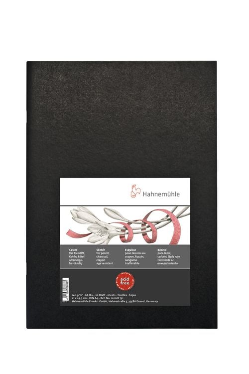 Produktbild: Hahnem&uuml;hle Papier Sketch Booklet Black, DIN A 4, 140 g/m&sup2;