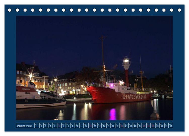 Produktbild: Feuerschiffe - Borkum Riff - Elbe 1 - Deutsche Bucht (Tischkalender 2026 DIN A5 quer), CALVENDO Monatskalender