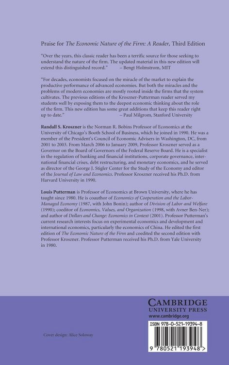 Produktbild: The Economic Nature of the Firm