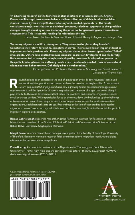 Produktbild: Transnational Return and Social Change