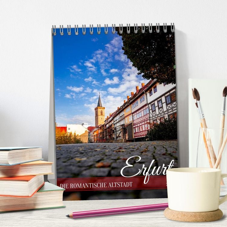 Produktbild: Erfurt - Die romantische Altstadt (Tischkalender 2026 DIN A5 hoch), CALVENDO Monatskalender