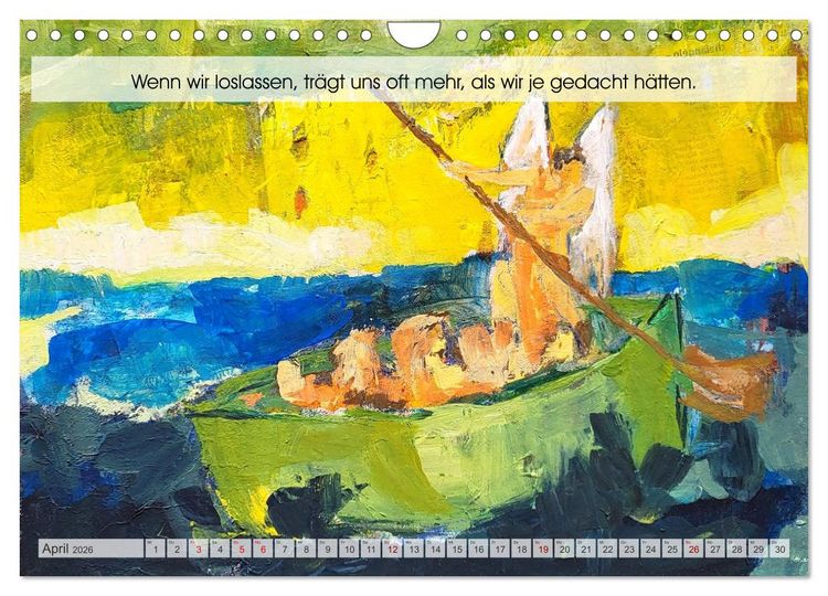 Produktbild: Loslassen als Kunst - Ein poetischer Jahresbegleiter in Bild und Wort (Wandkalender 2026 DIN A4 quer), CALVENDO Monatskalender
