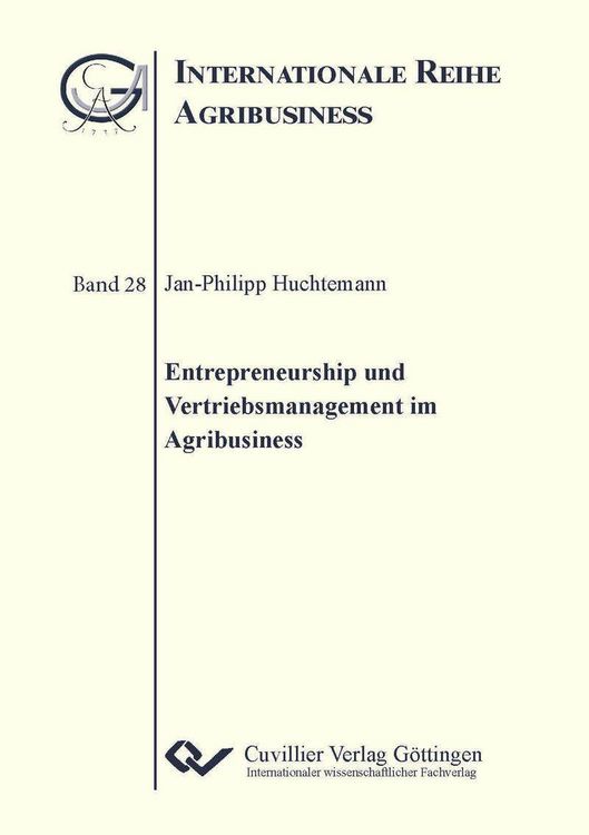 Produktbild: Entrepreneurship und Vertriebsmanagement im Agribusiness