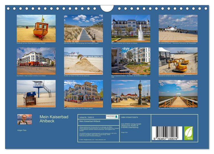 Produktbild: Mein Kaiserbad Ahlbeck (Wandkalender 2026 DIN A4 quer), CALVENDO Monatskalender