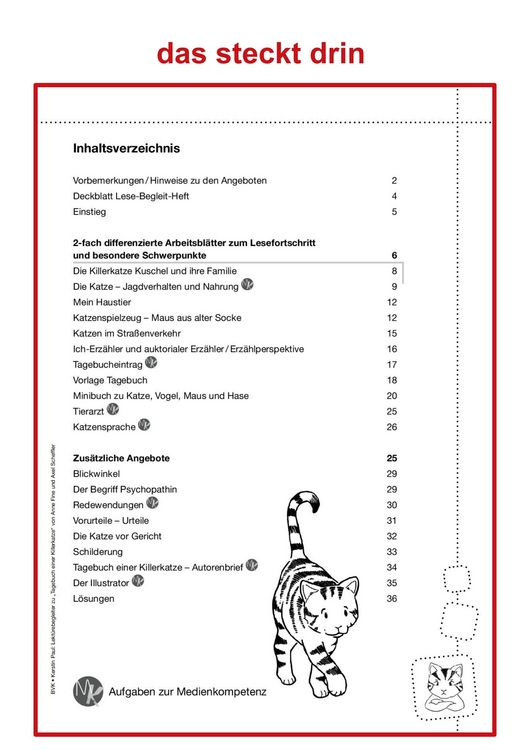 Produktbild: Lekt&uuml;rebegleiter &ndash; kompakt und differenziert: Tagebuch einer Killerkatze