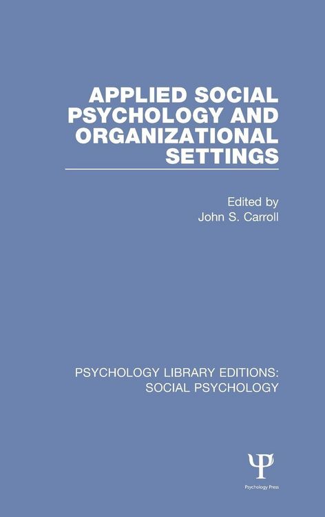 Produktbild: Applied Social Psychology and Organizational Settings