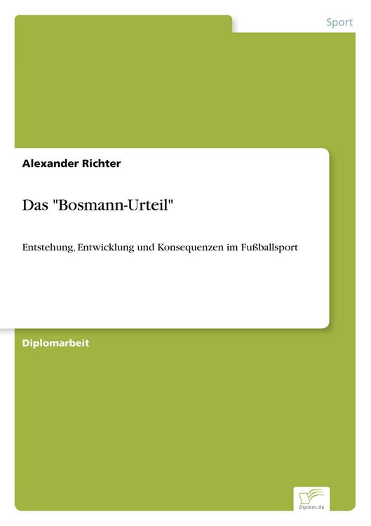 Produktbild: Das "Bosmann-Urteil"