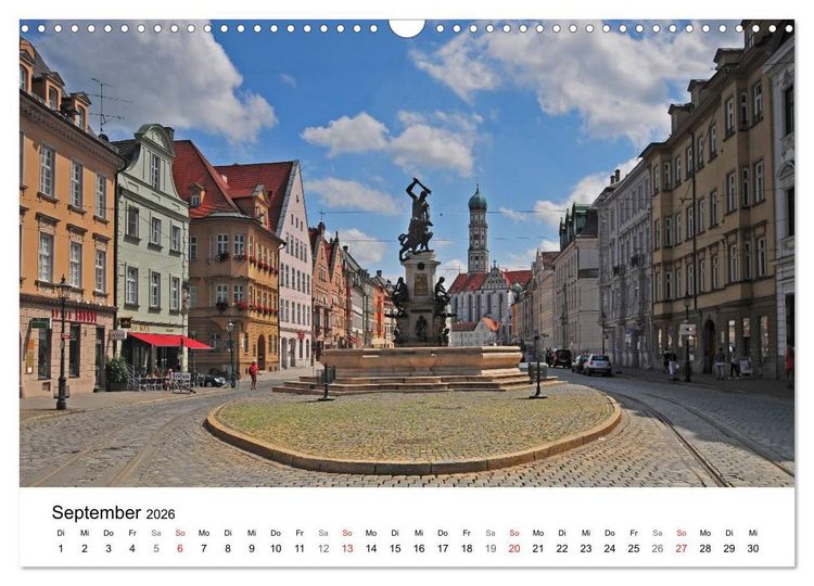 Produktbild: Augsburg &ndash; Die Highlights der schw&auml;bischen Metropole (Wandkalender 2026 DIN A3 quer), CALVENDO Monatskalender