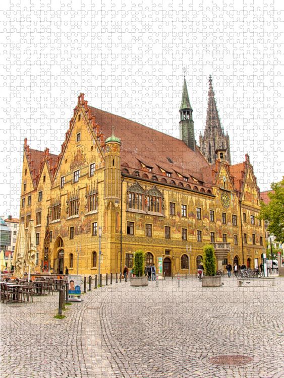 Produktbild: CALVENDO Puzzle Das Rathaus in Ulm | 1000 Teile Lege-Gr&ouml;&szlig;e 64x48cm Foto-Puzzle f&uuml;r gl&uuml;ckliche Stunden