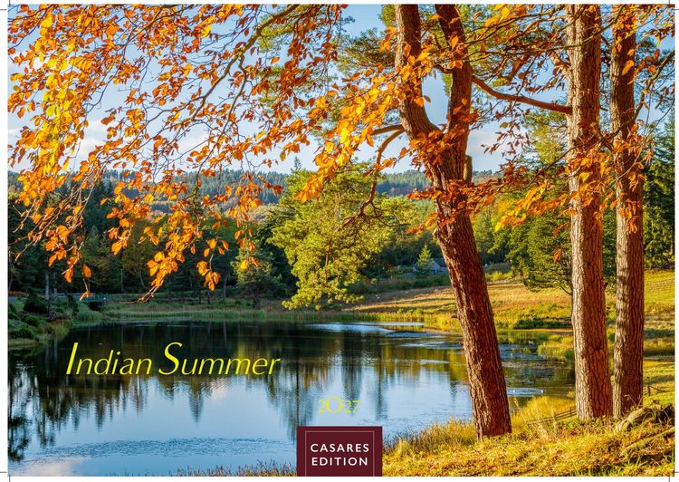 Produktbild: Indian Summer Kalender 2027 &ndash; Wandkalender | Fotokalender Nordamerika 35x50cm &ndash; Faszinierende Landschaften in Gold & Rot, perfekte Deko oder Geschenkidee