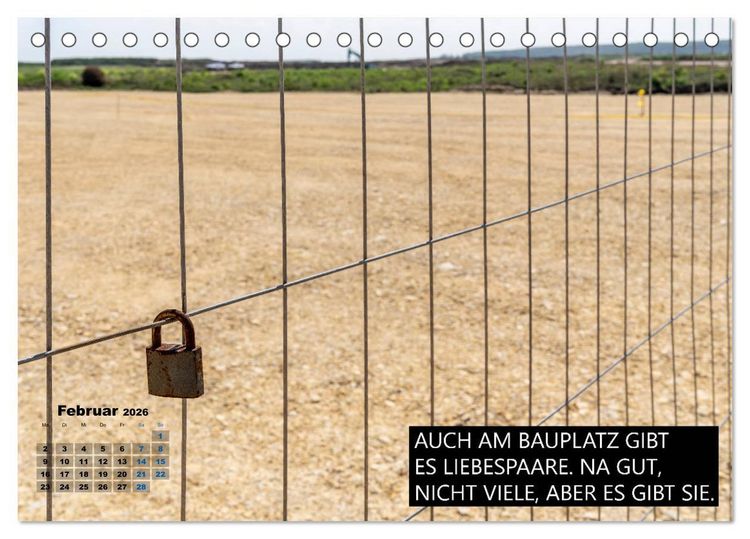 Produktbild: Humor in der Bauindustrie (Tischkalender 2026 DIN A5 quer), CALVENDO Monatskalender