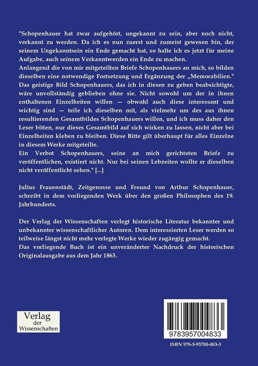 Produktbild: Arthur Schopenhauer: Von ihm. &Uuml;ber ihn