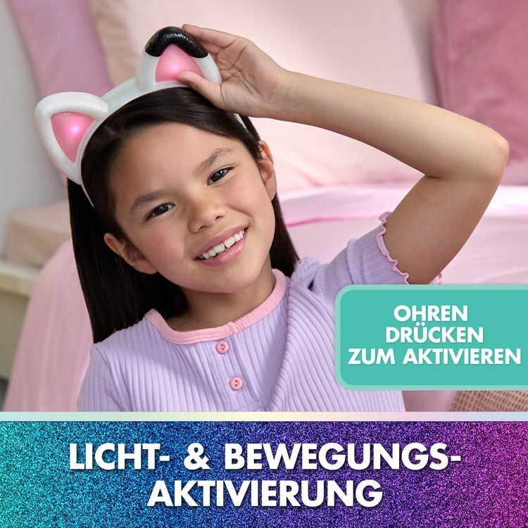 Produktbild: DREAMWORKS GABBY'S DOLLHOUSE: DER FILM - Interaktiver Miau-tastischer Katzenohren-Haarreif mit Licht, Sound & 3 Spielmodi