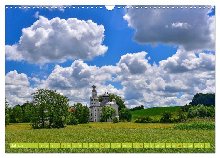 Produktbild: Kirchen und Kapellen in Bayern (Wandkalender 2026 DIN A3 quer), CALVENDO Monatskalender