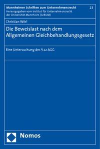 Produktbild: Die Beweislast nach dem Allgemeinen Gleichbehandlungsgesetz