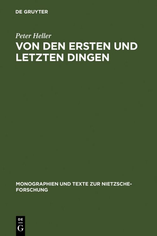 Produktbild: Von den ersten und letzten Dingen