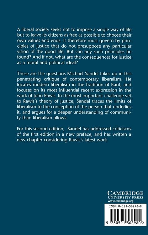 Produktbild: Liberalism and the Limits of Justice