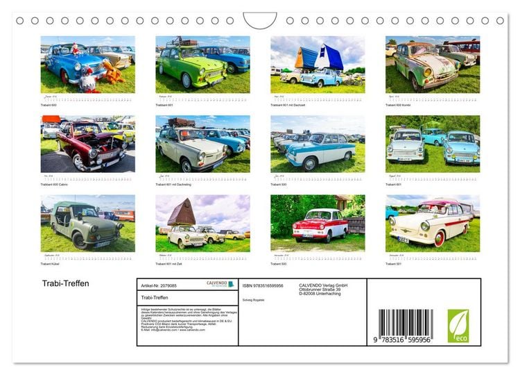 Produktbild: Trabi-Treffen (Wandkalender 2026 DIN A4 quer), CALVENDO Monatskalender
