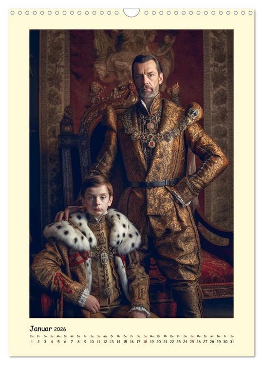 Produktbild: Mittelalter Portraits. Inspiriert vom K&ouml;nigshaus der Tudors (Wandkalender 2026 DIN A3 hoch), CALVENDO Monatskalender