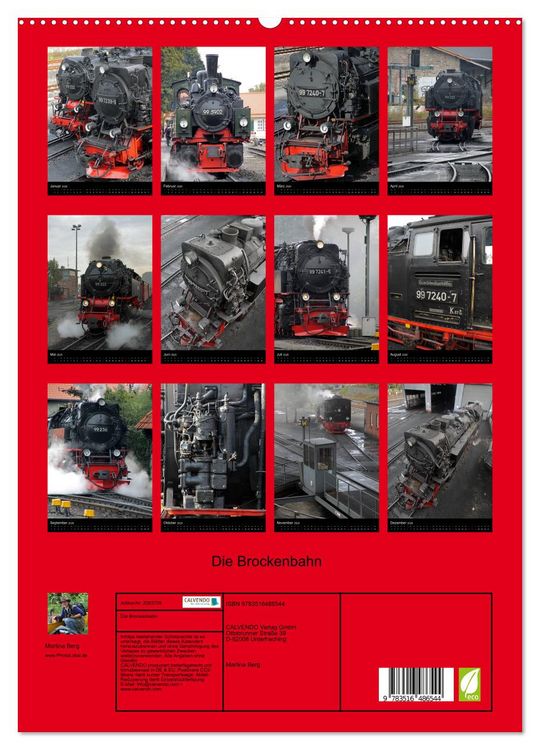 Produktbild: Die Brockenbahn (hochwertiger Premium Wandkalender 2026 DIN A2 hoch), Kunstdruck in Hochglanz