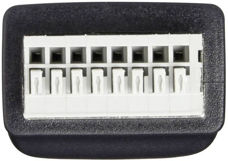 Produktbild: TRU COMPONENTS LT-RJSTA RJ45-Buchse mit Steckanschluss 1243970 Buchse, Einbau vertikal Schwarz 1 St.