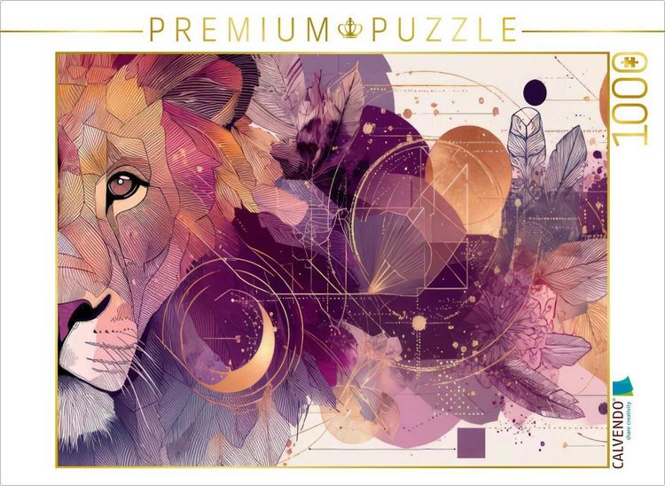 Produktbild: CALVENDO Puzzle Majest&auml;tischer L&ouml;we | 1000 Teile Lege-Gr&ouml;&szlig;e 64x48cm Foto-Puzzle f&uuml;r gl&uuml;ckliche Stunden