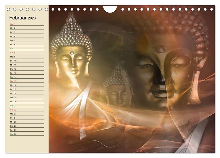 Produktbild: Buddha und Yin Yang (Wandkalender 2026 DIN A4 quer), CALVENDO Monatskalender