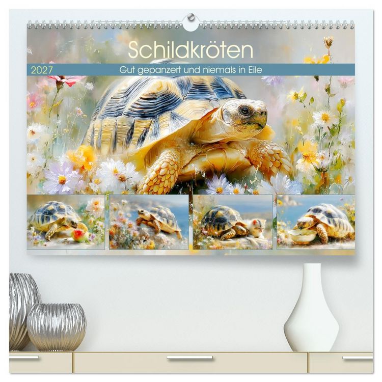 Produktbild: Schildkr&ouml;ten. Gut gepanzert und niemals in Eile (hochwertiger Premium Wandkalender 2027 DIN A2 quer), Kunstdruck in Hochglanz