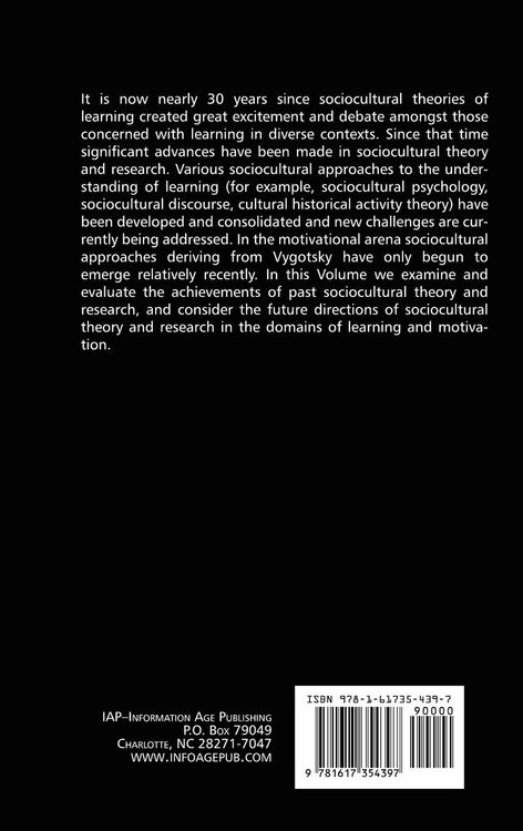 Produktbild: Sociocultural Theories of Learning and Motivation