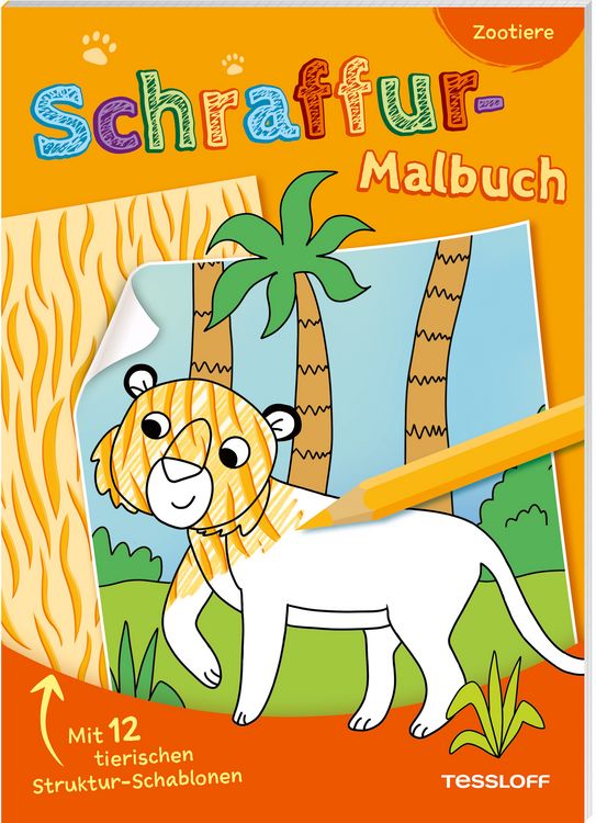 Produktbild: Schraffur-Malbuch. Zootiere