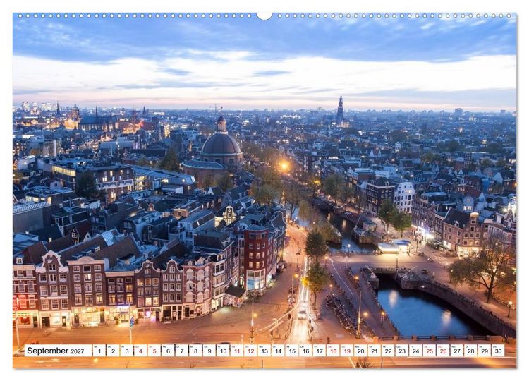 Produktbild: Amsterdam - Momente einer Reise (hochwertiger Premium Wandkalender 2027 DIN A2 quer), Kunstdruck in Hochglanz