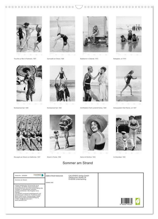 Produktbild: Sommer am Strand (Wandkalender 2026 DIN A2 hoch), CALVENDO Monatskalender