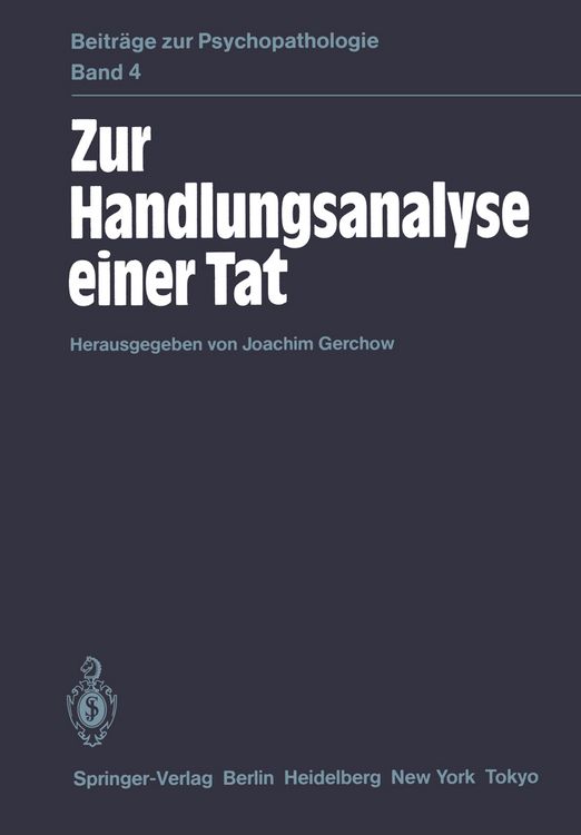 Produktbild: Zur Handlungsanalyse einer Tat