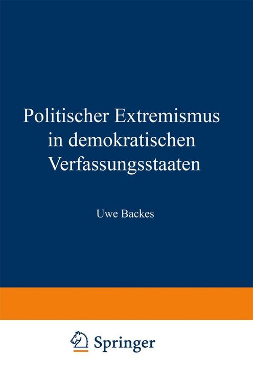 Produktbild: Politischer Extremismus in demokratischen Verfassungsstaaten