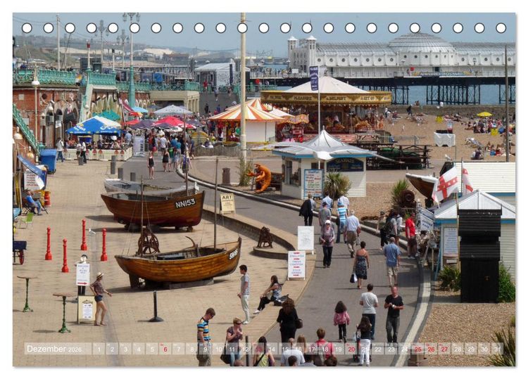 Produktbild: Brighton Pier Bunter Sommer (Tischkalender 2026 DIN A5 quer), CALVENDO Monatskalender