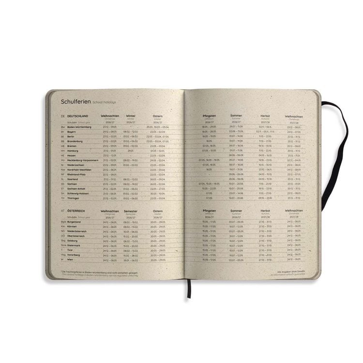 Produktbild: matabooks &ndash; A5 Kalender Samaya 2027 Farbe: Pond Green (DE/EN)