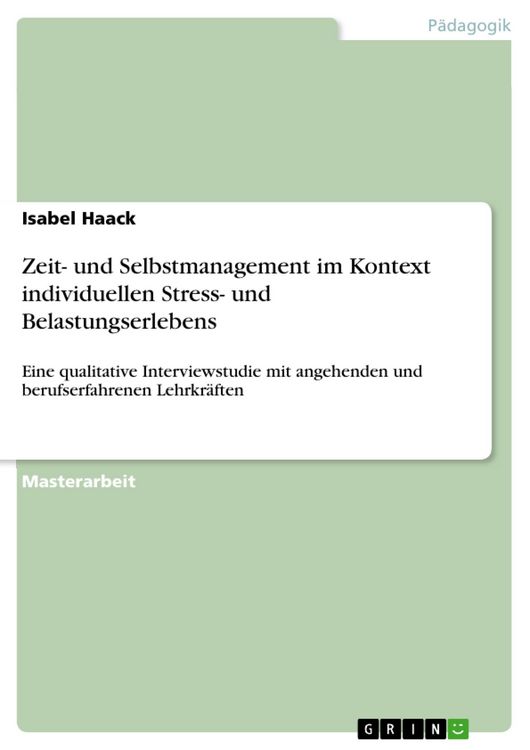Produktbild: Zeit- und Selbstmanagement im Kontext individuellen Stress- und Belastungserlebens
