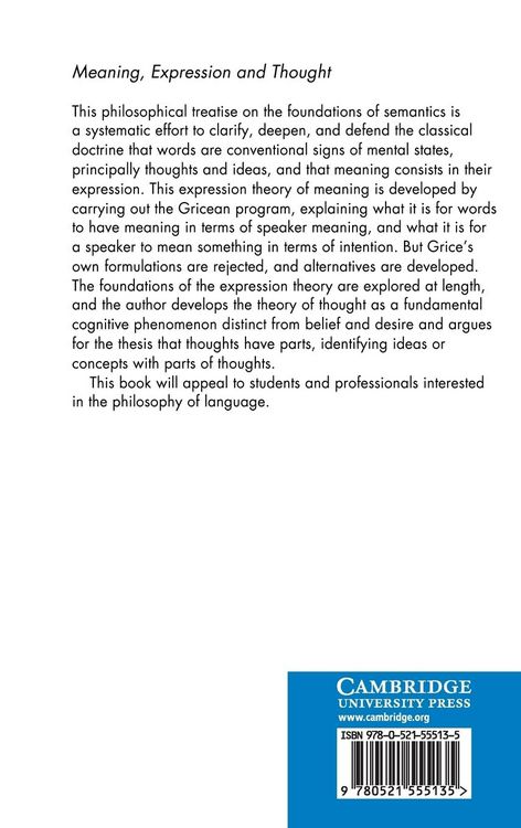Produktbild: Meaning, Expression and Thought